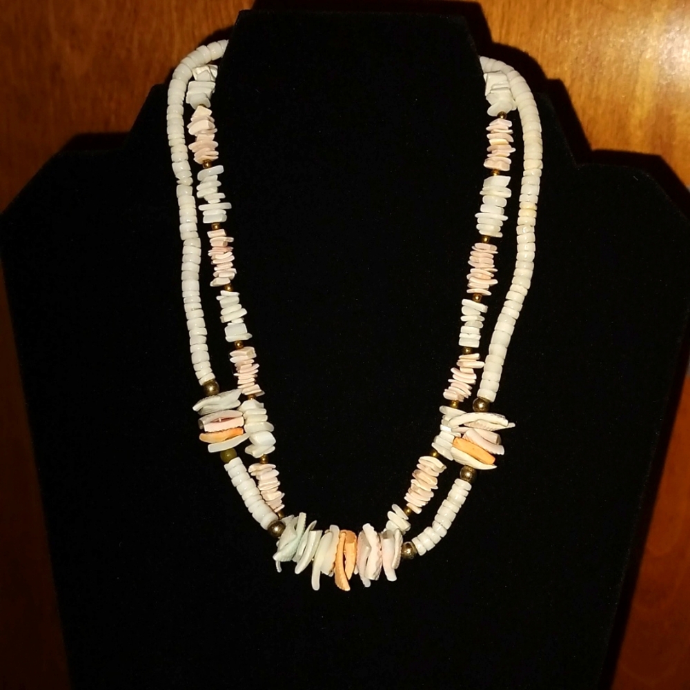 Puka Shell Necklace 2Pc. Set